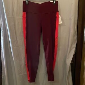 Maroon & Red Leggings NWT